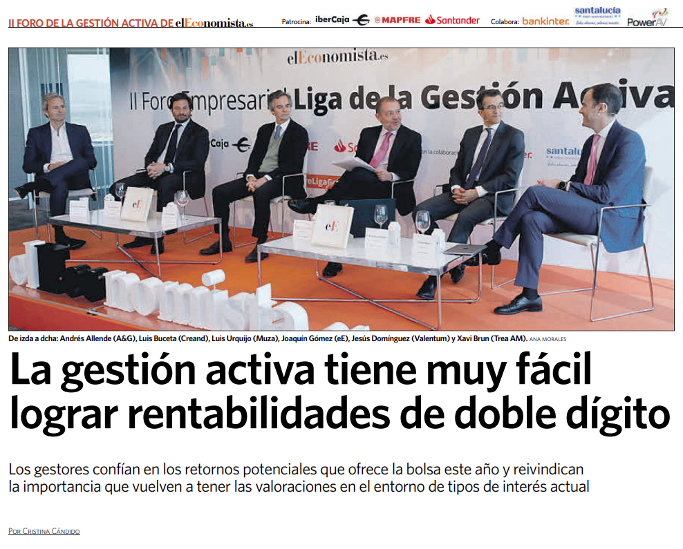 Luis Urquijo participa en el II Foro de la Gestión Activa organizado por elEconomista